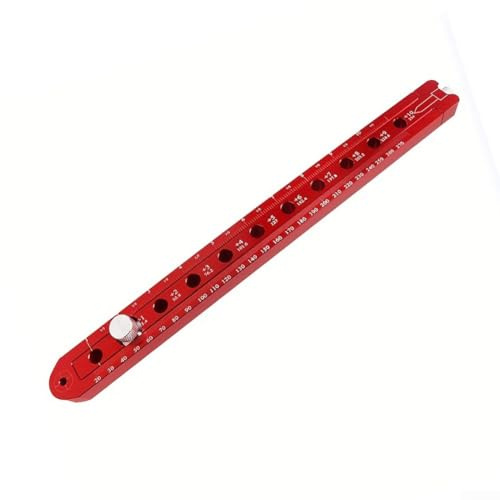Woodworking for Compass Drawing Tool with Dual Metric and for Imperial Scales, Aluminum Alloy Circular Scribe Gauge for Woodworking, Metal, Leather Projects