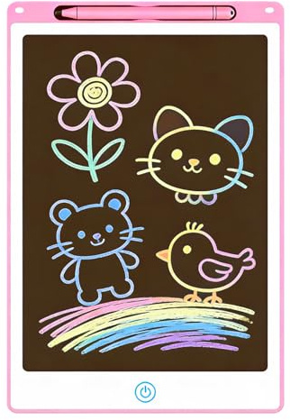 Tavoletta Grafica LCD 8.5 Rosa – Con Penna a Incastro – Lavagna Elettronica Portatile per Bambini – LCD Flessibile Impermeabile Antiurto – Regalo Creativo con Tratteggio Colorato