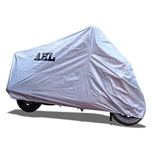 AHL Funda para Moto Funda Protector Cubierta Resistente A Prueba de UV (Plata,XL)