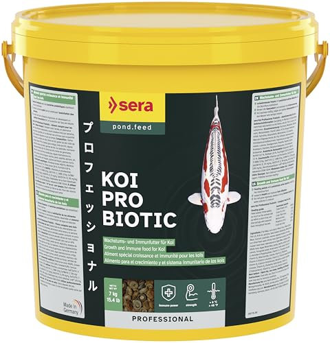 sera Koi Futter All Seasons Probiotic 7 kg | Ganzjährige Fütterung | Mit Bacillus subtilis für gesunde & Starke Koi | Reduzierte Wasserbelastung | Naturnahe Inhaltsstoffe | Innovation in Koifutter