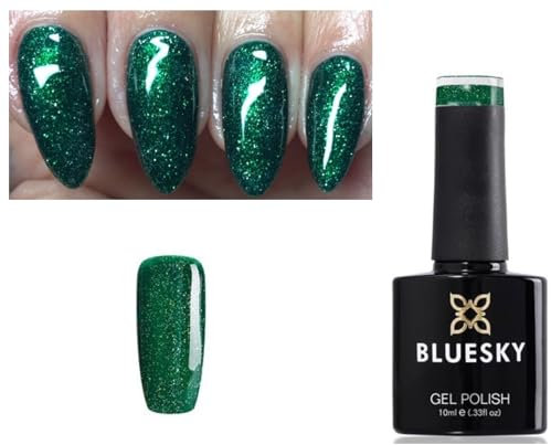 Bluesky Nail Gel Polish Christmas Elf Green Glitter 63902 UV LED Soak Off 10ml