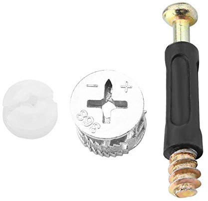 Cam Lock Möbelverbindungsschraube mit Kunststoff überzogener Stecker Cam Lock Hardware Zubehör Verschluss Dübel für Kurbelwellen Möbel