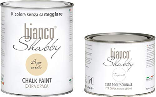 CHALK PAINT & CERA NEUTRA Shabby Chic + Professionelles Wachs, beige