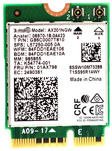 Deal4GO AX201NGW 802.11ax 2.4Gbps M.2 CNVio2 NGFF Dual Band Wireless WiFi Card w/Bluetooth 5.0 for Intel AX201 WLAN Adapter Windows 10 64-bit