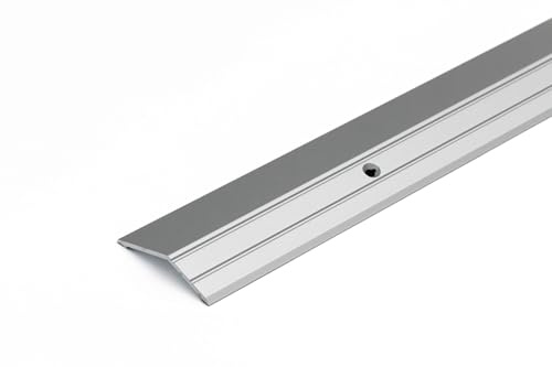 Cezar Aluminium Ramp Edge Trim 45mm × 16mm Smooth Transition for Floors, 1m LPS16 (Silver)