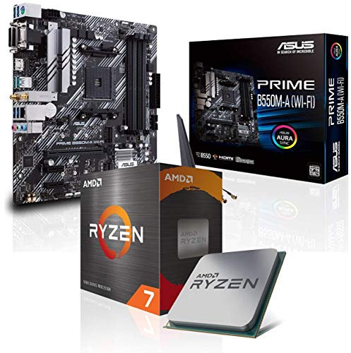 Memory PC Aufrüst-Kit Bundle Ryzen 7 5800X 8X 3.8 GHz Prozessor, 32 GB DDR4, B550M PRO-VDH Wi-Fi Mainboard (zusammengebaut inkl. Bios Update + Funktionskontrolle)