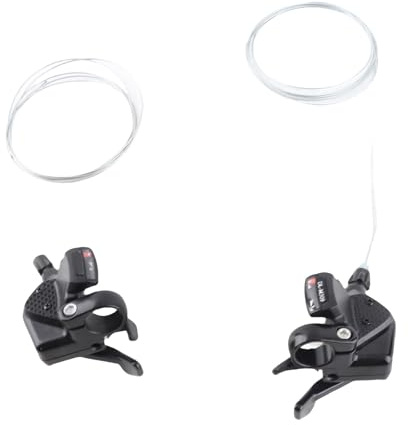 Coppia Leve Cambio 9V, Leva Cambio 9V, 1 Paio di Leva Cambio Velocità Bici 3x7/8/9, Trasmissione Deragliatore per Bicicletta da Montagna in Lega di Alluminio (3 * 9)