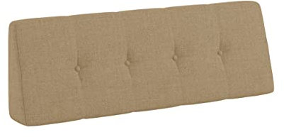 chilly pilley Palettenkissen Palettenauflage Schräg Geschnitten Gesteppt Palettenpolster Gartenkissen Garten Kissen Indoor Outdoorkissen Farben und Größen (Beige, 120x40x20/10cm)