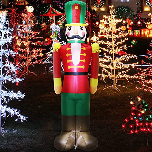Kurala Cascanueces Inflable de Navidad de 7 pies con Luces LED integradas, Bonita Caja Interiores, Exteriores, Fiestas, Patio, jardín, decoración de Vacaciones