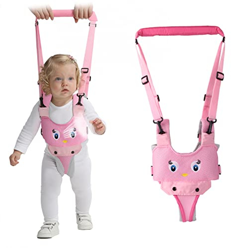 IULONEE Mesh Baby Walking Helper Maniglia Traspirante Toddler Walking Assistant Bambino Alzarsi Camminare Imparare Neonato Cintura da Passeggio Imbracatura di Sicurezza per Bambini (Mesh Rosa)