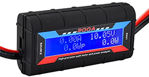 GERUI 200A High Precision Aircraft Model Power Analyzer, Wattmeter Detector, LCD Digital Battery Fuse System Battery Consumption Monitor, Model Checker UAV Accessories!