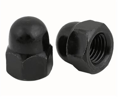 Dadi ciechi esagonali M3 M4 M5 M6 M8 M10 M12 Acciaio al carbonio Ni-placcato/Zincato nero Dadi esagonali Dadi con coperchio a cupola Dadi ciechi(Black Zinc Plated,M12 (5pcs))