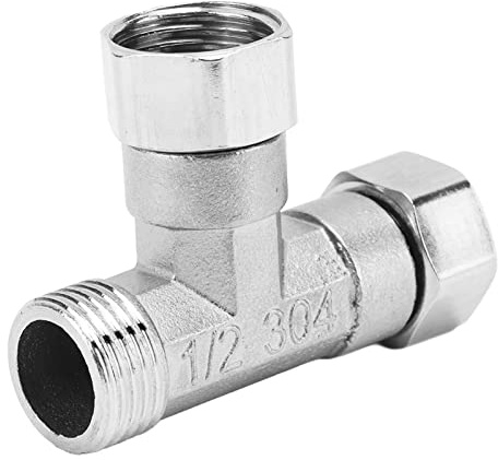 Plumbing Fitting, G1/2 Stainless Steel Pipe Fittings 3 Way T Type Plumbing Adapter for Hardware (2 Female Thread Joint and 1 Male Thread Joint)