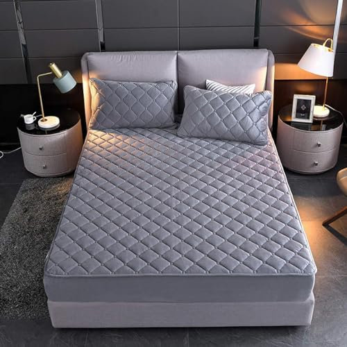 HAIBA bettlaken Cashmere Touch spannbettlaken grau 140X200cm+30cm Steghöhe Boxspringbett Topper Flauschige Warme Boxspringbett Spannbetttuch