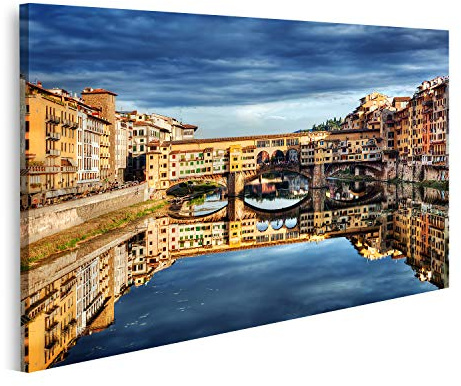 islandburner Prime Bild auf Leinwand Ponte Vecchio Brücke Florenz Italien Fluss Arno Toskana Bilder Wandbilder Poster