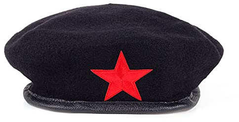 JZTDYPP Schiebermütze Herren Warme Baskenmütze Für Damen, Mütze Mit Rotem Stern, Herren-Wintermütze Im Straßenstil, Um Warme Mützen Zu Halten