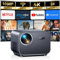 Netflix Certifié Videoprojecteur 4K VGKE RD999, 900 ANSI Lumens RétroProjecteur avec Dolby Audio, Auto Focus & Auto Keystone, Natif 1080P, WiFi 6,Bluetoooth, Projecteur Video avec Youtube/Prime Video