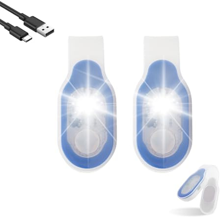 Yuragim Clip de luz de enfermería, clip de luz nocturna de enfermería, magnético, portátil, USB, recargable, luz de clip, 4 niveles de luz, 3 modos para la noche insignia de enfermera (azul)