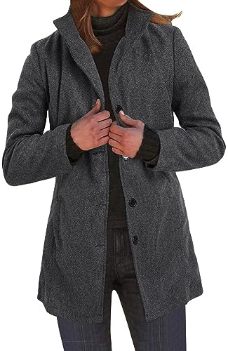 Damen Blazer, Jackett Damen Frühling Sweatblazer, Einfarbig Tailliert Open Front Blaser Jacke Damenblazer Frühjahr Basic Vintage Boucle Blazer Damen Große Größen Anzug Frühjahr