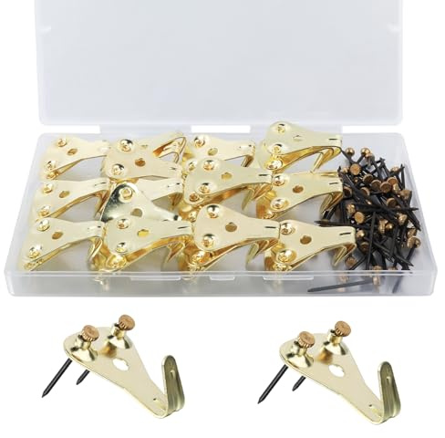 DOETYD 30 Pack 50 LBS Picture Hooks for Hard Walls Picture Hanging Hooks Heavy Duty Picture Hook Picture Hangers