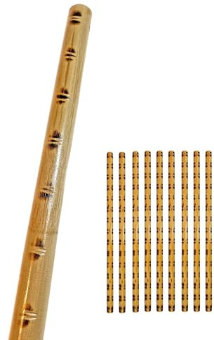 TEKKA BUDO 10er Pack Escrima Stock Tiger Style 65 cm - Rattan Stick - Arnis Kali Waffentraining