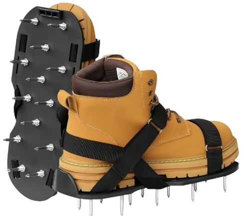 Zapatos Aireadores - Escarificador de Suelo para Jardín,Zapatos de Jardinería con Púas para Césped y Jardín