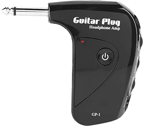 POENVFPO Mini Amplificatore per Cuffie per Chitarra con Effetto di Distorsione Classico, Durata della Batteria di 40 Ore, Design Portatile, Ingresso AUX Integrato per Esercitazioni e Jamming