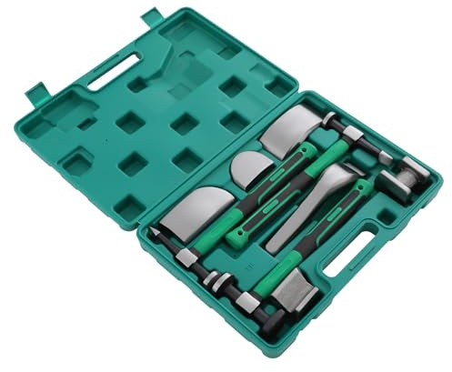 Juego de herramientas para abolladuras de carrocería, 9 piezas, juego de martillos para abolladuras, martillo de bola, hierro para reparación de abolladuras, reparación de abolladuras, coche, moto