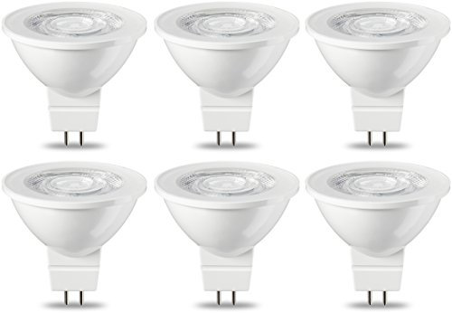 Amazon Basics LED-Leuchtmittel, GU5.3-/MR16-Spots, 4.5 W (entspricht 35-W-Glühbirne), Warmweiß, nicht dimmbar, 6Stück