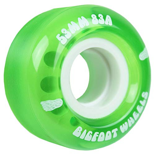Bigfoot Skateboard Wheels 53mm 83A Soft Cruiser Filmer Wheels Green (Set of 4)