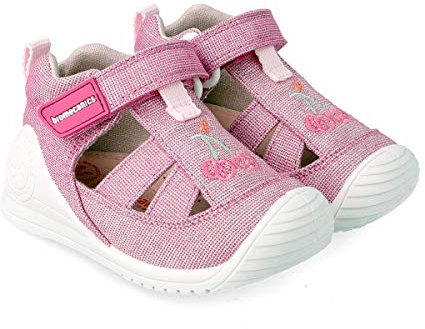 Biomecanics 212213-B, Sandali Bimba 0-24, Fucsia (Pique Metalizado), 22 EU