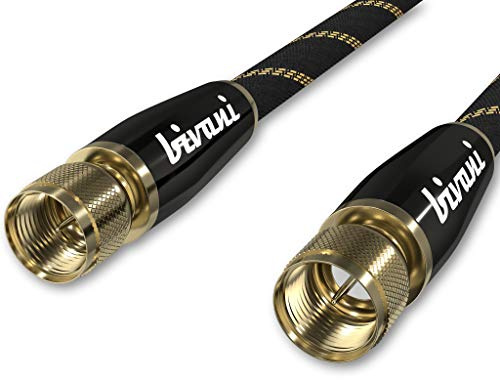 bivani SAT Antenna Cable 10 m Premium F-Connector Coaxial Cable Satellite TV Radio DVB-T DVB-T2 DVB-C DVB-S DVB-S2 Full HD UltraHD UHD HDTV TV Elite Series 10 m