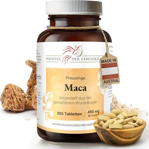 Maca 450 mg | 305 Stück Lepidium meyenii | Tabletten statt Kapseln | gemahlene Maca-Wurzel | Andenwurzel, Peruanischer Ginseng | tägliche Ernährung
