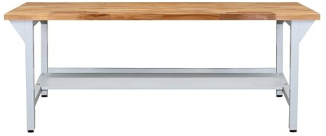 ADB Werkbank Verpackungstisch 200x75x85cm Lichtgrau (RAL 7035), Packtisch, Montagetisch, Arbeitstisch, Versandtisch