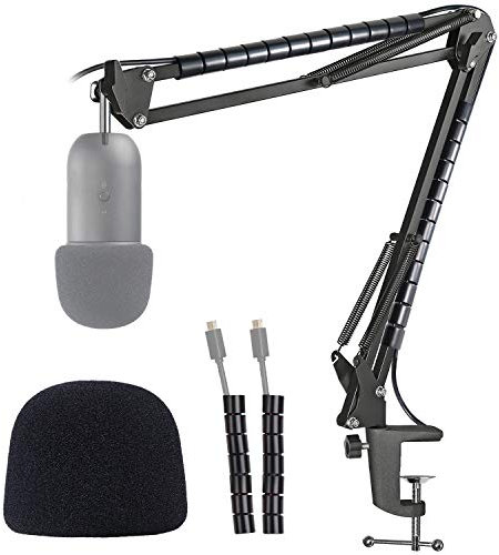 YOUSHARES Fifine k678 Mikrofonarm, Mikrofon arm mit Pop Filter und Flexibler Kabelkanal kompatibel mit Fifine USB Podcast Mikrofon Boom arm, k678 Micro Arm Mikrofonständer