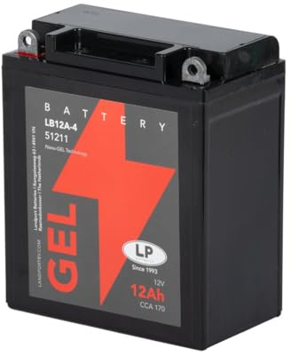 Landport Gel Roller- u. Motorradbatterie GB12A-A (YB12A-A Gel) DIN51211