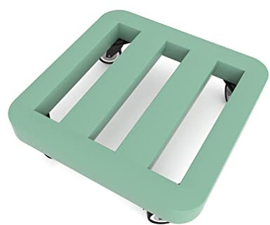 YiHYSj Pflanzenroller Gusseisen Tragkraft 150kg Pflanzenregal Blumenregal Rollen mit 4 Feststellern Möbelroller Transporthilfe für Pflanzen für den Innen- sowie Außenbereich (25x25cm,Copper)