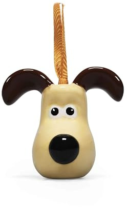 Half Moon Bay Wallace und Gromit Weihnachtsanhänger - Geschenk - Keramik - Weihnachtsbaumschmuck - 7 cm - Officielle Lizenz