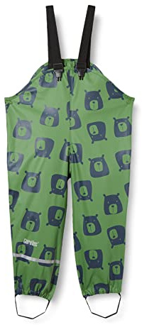 CareTec Unisex regnbyxor för barn PU W/O fleecebyxor, 906_alm grön, 116