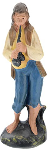 Piper boy Statue in Colored Plaster, for 10 cm Arte Barsanti Nativity