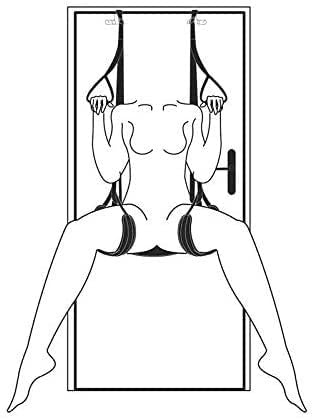 BONDAGERIE® Altalena Sessuale Erotica per Porta, con Sedile e maniche, per gioco di coppia lui lei uomo donna