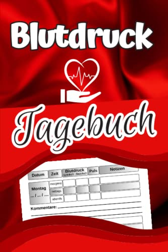 Blutdruck Tagebuch: Einfaches Heft für die tägliche Aufzeichnung von Blutdruck und Pulsfrequenz | Blutdruckpass für Kinder, Erwachsene oder Senioren | Messungen für ein Jahr