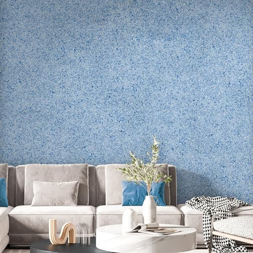 Belka B42 Hellbalue Papier peint, en pur coton, durable, autocollant, isolation thermique et acoustique, moderne et élégant, à faire soi-même, écologique et naturel, env. 3 m² (m²)