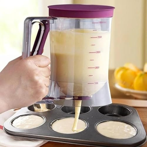 Cupcakes Pancakes Dispenser Cookie Cake Muffins Baking Waffles Dough Dispenser Cream Speratator Measuring Cup Doser for Hotcakes