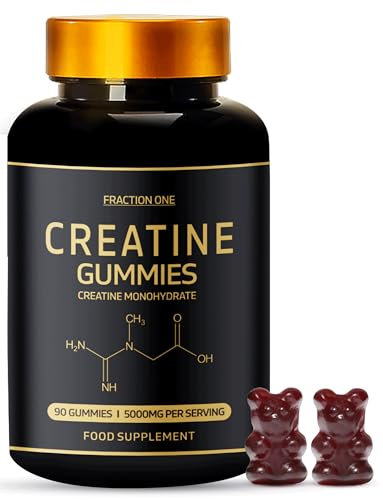 Fraction One Creatine Monohydrate 90 Gummies - 5000mg with BCAA's per Serving, Muscle Recovery, Pre-Workout Support, Gym Supplement for Men/Women - 30 Days Supply - UK 3rd Party Tested, Lab Verified