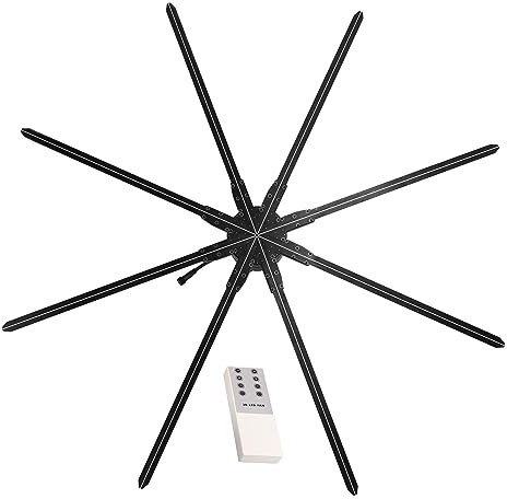 Ventilatore per Display Pubblicitario con Ologramma 3D, 180 Cm di Diametro Proiettore con Ventola Olografica 3D 2512 Pezzi Ventola per Display con Ologramma per Perline LED per