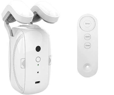 NogrAx Electric Curtain Opener for Smart Home Gadgets, Automatic Compatible with Window Pole Blinds Accessories switch bot hub devices with Timer (remote control,1pc)