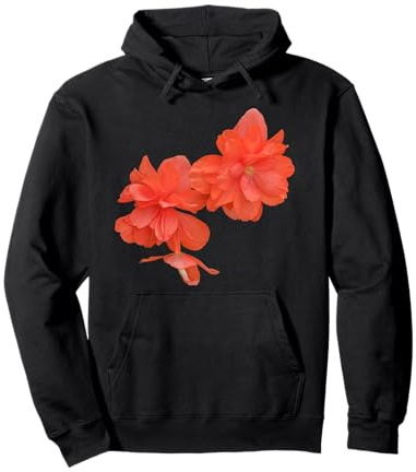 Forme di piante di begonia rossa Mania Felpa con Cappuccio