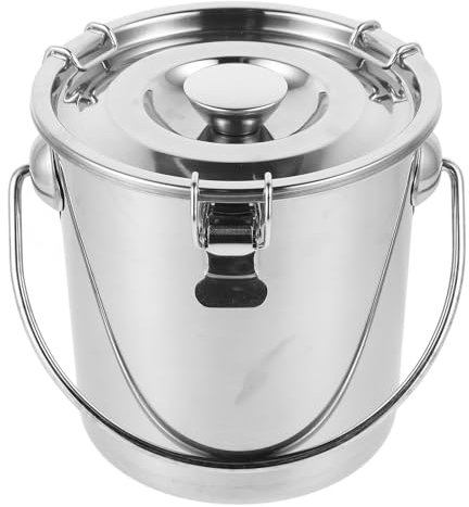 iplusmile 3L Hermétique Bidon Alimentaire En Acier Inoxydable Cuisine Récipient De Céréales Grain Cuisine Lait Boîte De Stockage Cuisine Seau De Riz Récipient De Farine Seau De Cuisine Avec