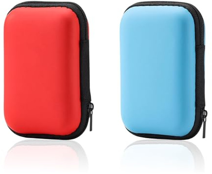 Mrltau 2 Stück Spielkarten Box, Robuste Kartenbox, Spielkarten Etui für UNO Kartenspiel Cabo Kartenspiel UNO Flip Kartenspiel UNO Extreme Phase 10 Kartenspiel(Blau und Rot)